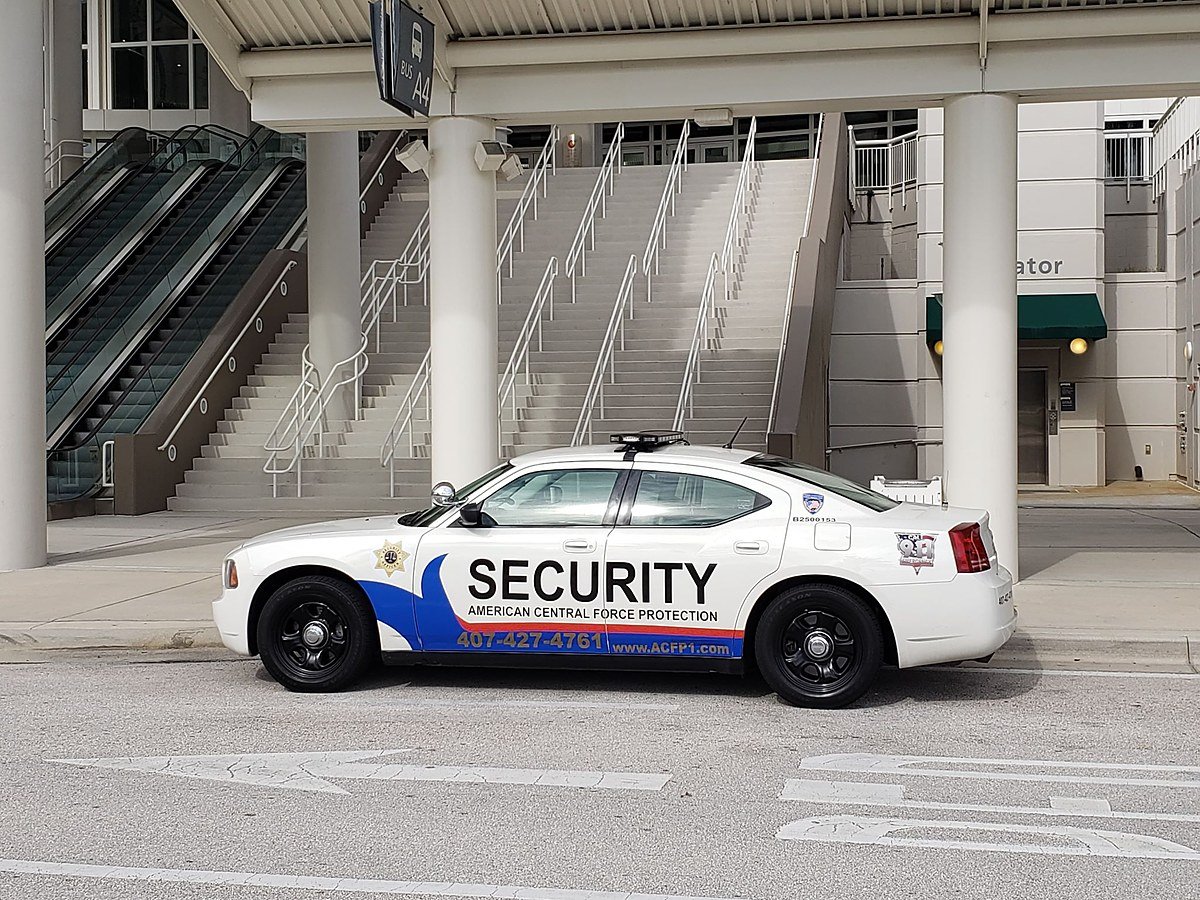 American Central Force marked patrol vehicle on community coverage